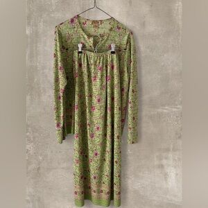 Rafaella 3 Piece Set Floral Cardigan, Tank & Skirt Green Cottagecore Outfit